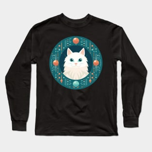 Turkish Angora Cat Xmas Ornament, Love Cats Long Sleeve T-Shirt